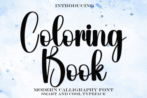 Coloring Book Font: Elegant Script for Handmade Labels & Printables