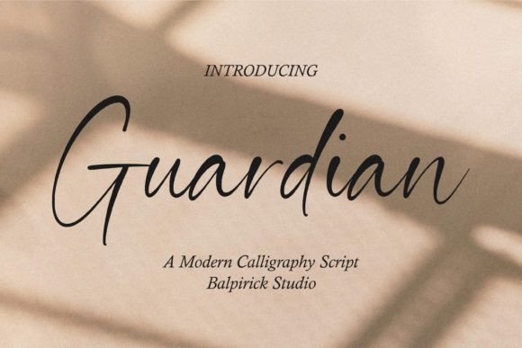 Guardian: A Modern Calligraphy Font for Digital Branding