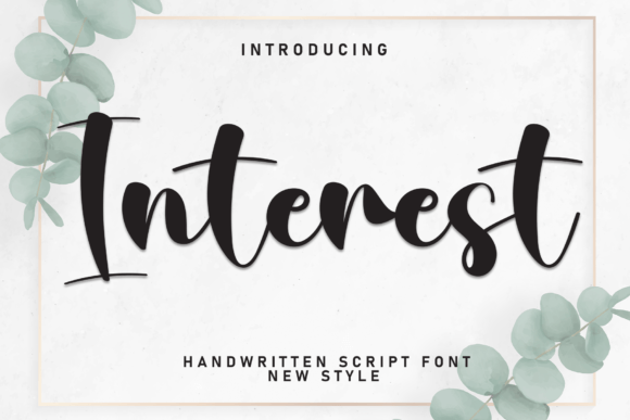 Interest: A Warm, Handwritten Font for Digital Branding