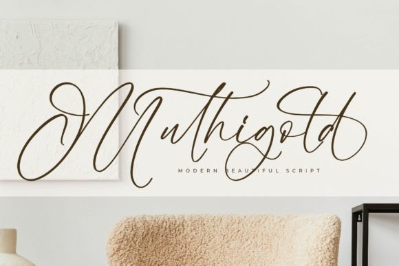 Muthigold: A Luxury Script Font for Handmade Brands