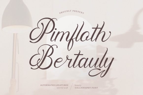 Pimfloth Bartauly: A Refined Script Font for Campaign-Ready Headlines