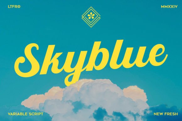 Skyblue Script Font for Modern Web Design