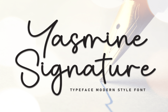 Yasmine Signature: Elegant Script Font for Handmade Labels & Invitations